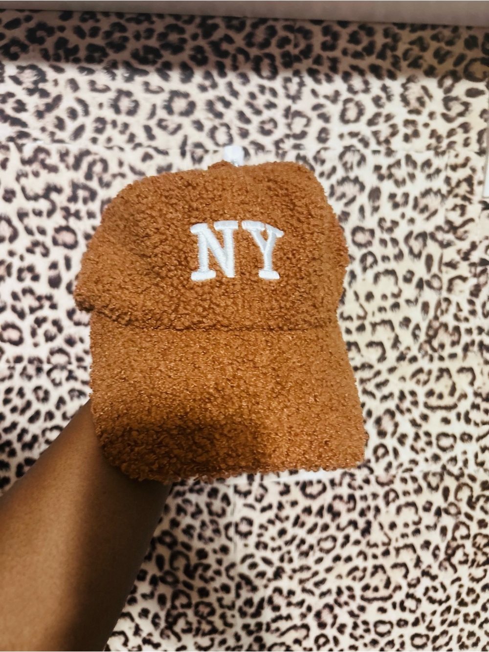 SHEIN Sherpa NY Hat